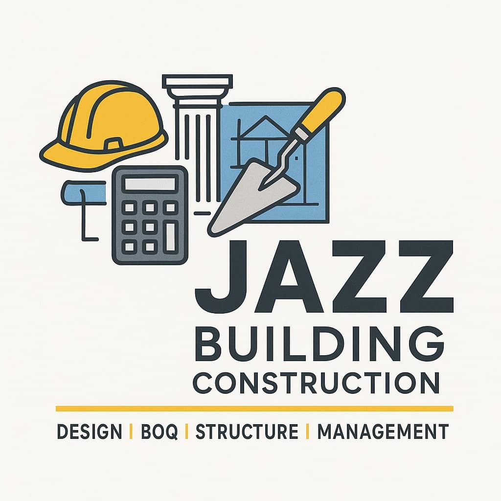jazz building construction company logo